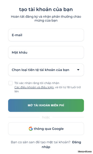 đăng ký tài khoản giao dịch với nhà môi giới Binarium