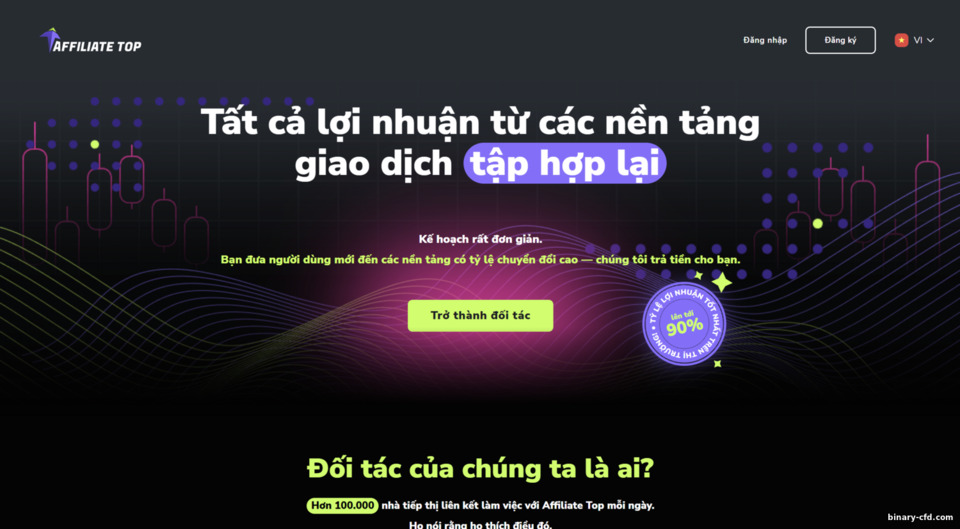 trang web chính thức của chương trình liên kết Affiliate Top