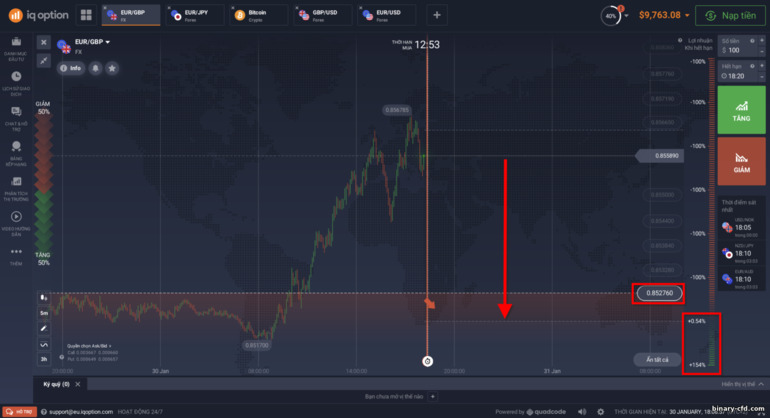 Tùy chọn bên dưới có rủi ro cao trên FX Options tại nhà môi giới IQ Option