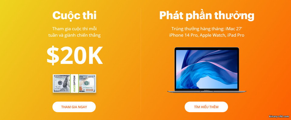 Cuộc thi giao dịch tại Nhà môi giới quyền chọn nhị phân RaceOption