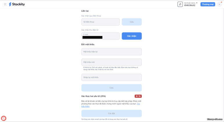 bảo vệ tài khoản của bạn với nhà môi giới Stockity