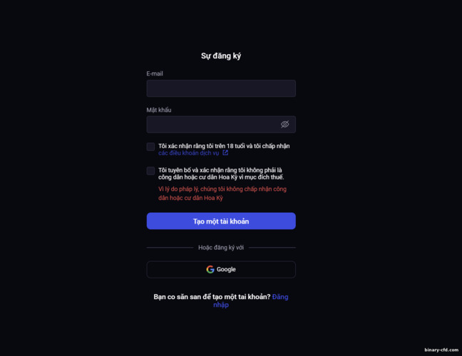 đăng ký tài khoản giao dịch với nhà môi giới Binolla