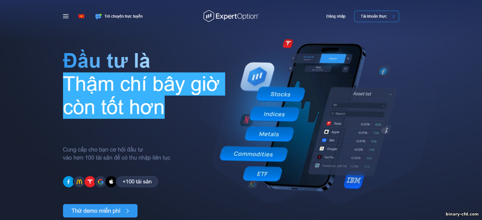 Trang chính thức để đăng ký nhà môi giới quyền chọn nhị phân
