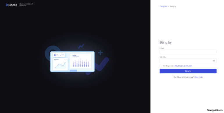 Đăng ký tài khoản liên kết môi giới Binolla