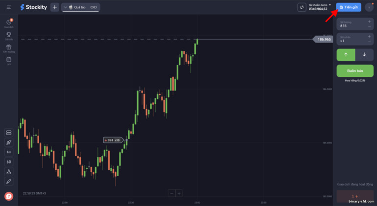 bổ sung tài khoản giao dịch với nhà môi giới Stockity