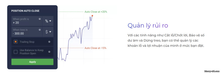 Kiểm soát thu nhập và thua lỗ tại nhà môi giới IQ Option