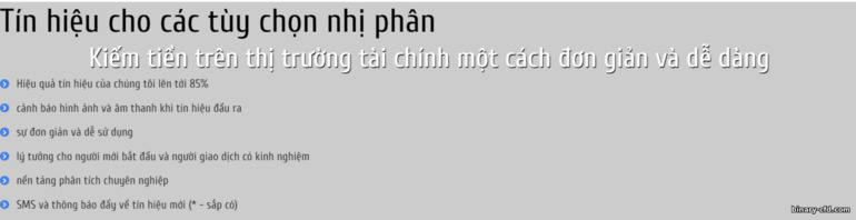 Tín hiệu tùy chọn nhị phân 85%