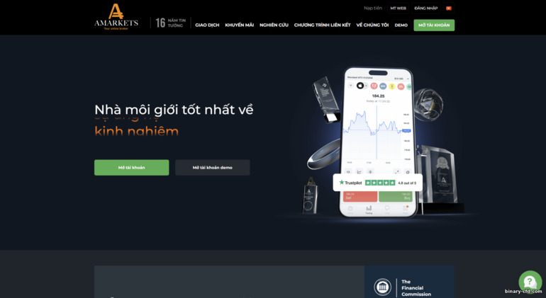 trang web chính thức của nhà môi giới Forex AMarkets