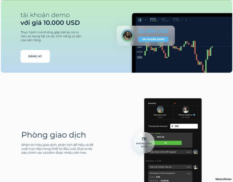 Tài liệu giáo dục từ nhà môi giới Binarium
