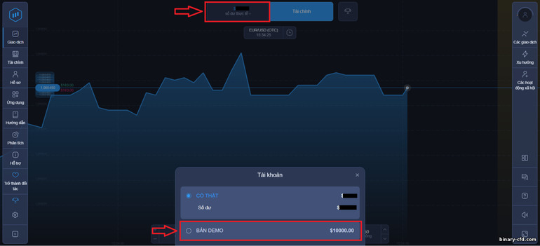Tài khoản demo để giao dịch trên nhà môi giới quyền chọn nhị phân ExpertOption