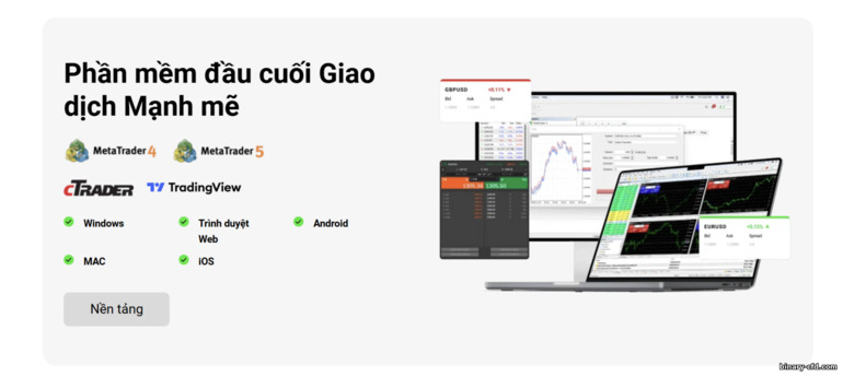 Nền tảng giao dịch IC Markets Nền tảng giao dịch IC Markets
