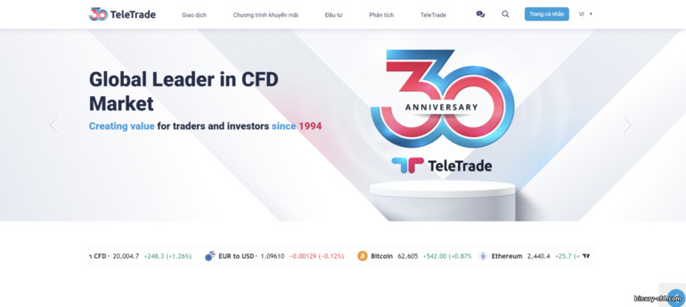 Trang Web Chính Thức sàn TeleTrade