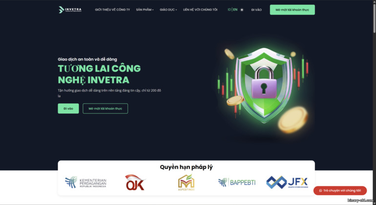 Trang web chính thức sàn Invetra Trang web chính thức sàn Invetra