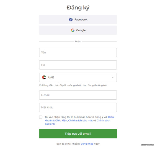 Biểu mẫu đăng ký tài khoản mới Capital Bear Biểu mẫu đăng ký tài khoản mới Capital Bear