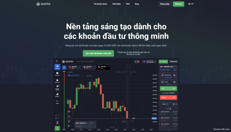 Trang web chính thức của Quotex