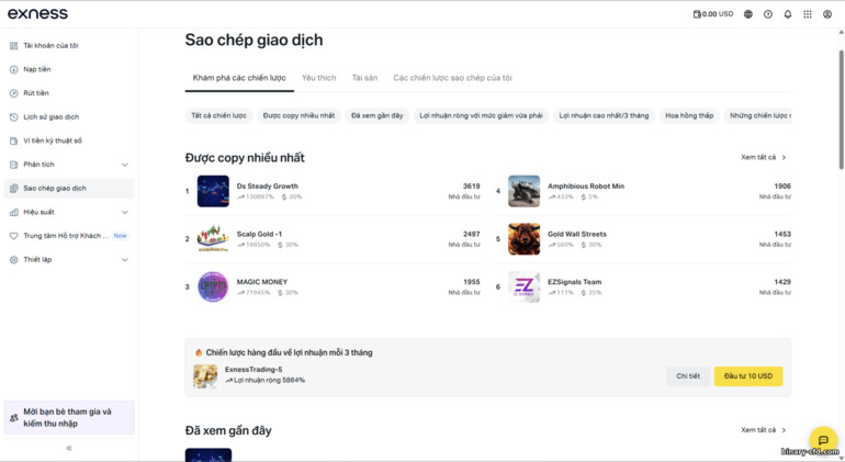 Sao chép giao dịch với sàn Exness Sao chép giao dịch với sàn Exness