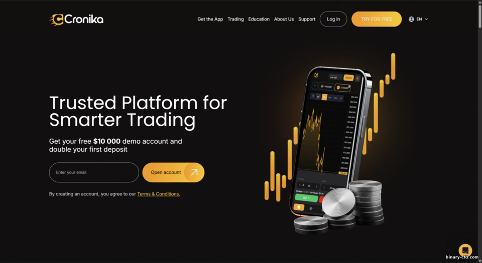 Trang web chính thức của Cronika Broker