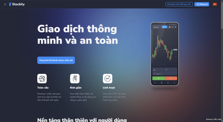 Trang web chính thức của Stockity