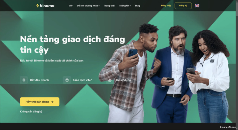Trang web chính thức của Binomo