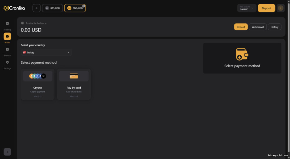 Phương thức nạp tiền tài khoản Cronika