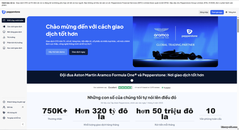 Trang web chính thức Pepperstone Trang web chính thức Pepperstone