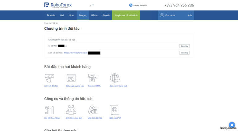 Chương Trình Đối Tác RoboForex