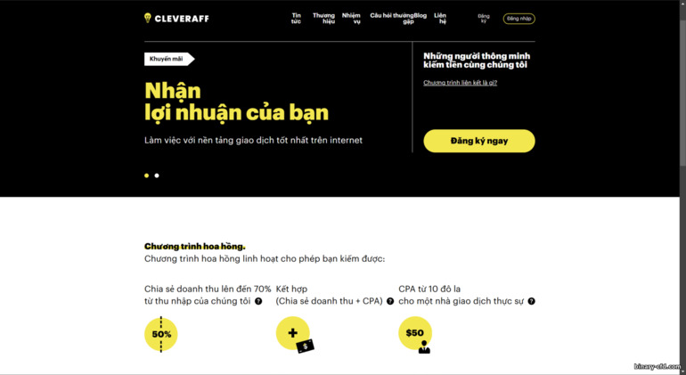 Chương trình liên kết của sàn Binarium