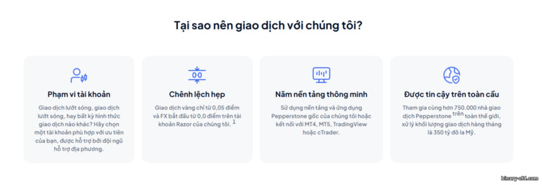 Ưu điểm khi giao dịch với Pepperstone Ưu điểm khi giao dịch với Pepperstone