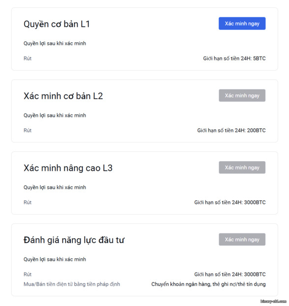 Xác Minh Tài Khoản HTX