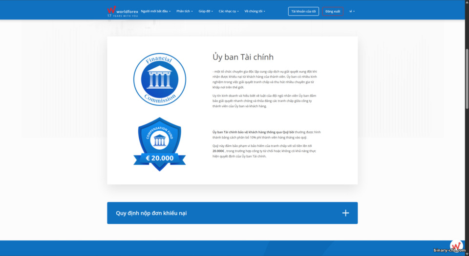 Quy định nhà môi giới World Forex