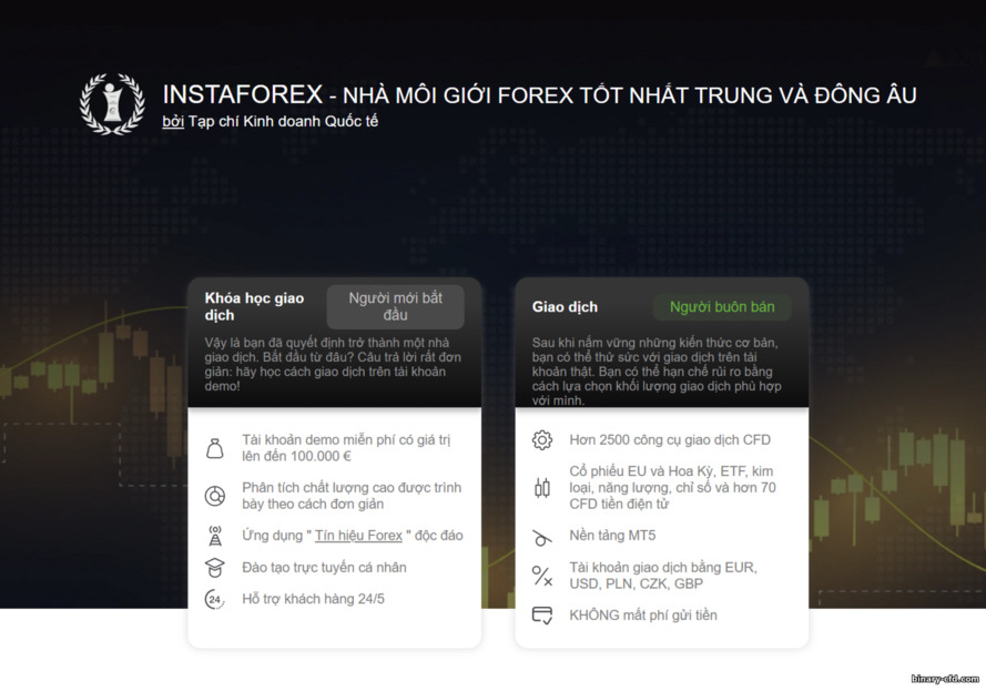 Ưu đãi và khuyến mãi Instaforex