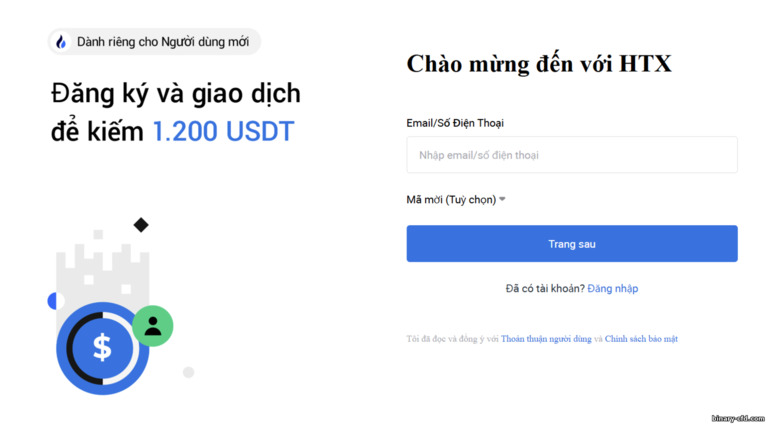 Đăng Ký Tài Khoản HTX