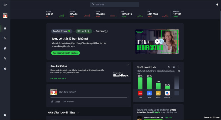 Danh mục tài sản eToro