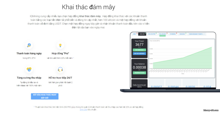 Cloud Mining trên Nền Tảng IQ Mining