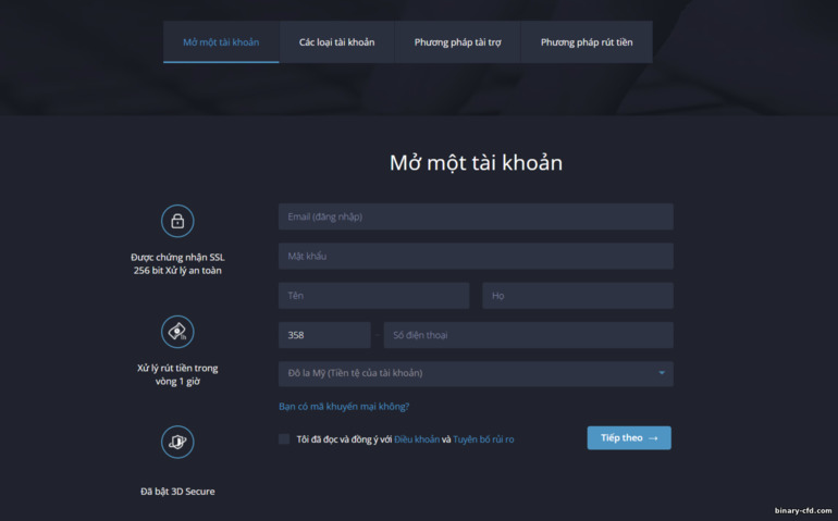 Đăng Ký Tài Khoản VideForex